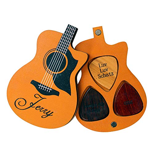 Personalized Wood Guitar Pick Holder