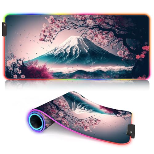 Tapis souris XXL Mount Fuji pour travailler et jouer confortablement à la maison