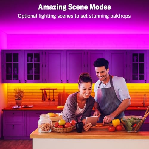 Image of GIPOYENT RGB LED Strip Lights 5 Meter 300 LEDs | Waterproof LED Strip Light with Bluetooth App & 42 Key IR Remote | Multicolor Strip Lights for Home Decoration & Bedroom (5050)