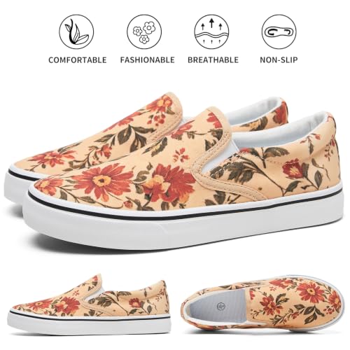 Image of Women's Canvas Slip On Sneakers Non Slip Loafers
