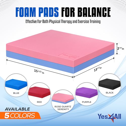 image for Yes4All Large Foam Balance Pad, Non-Slip Foam Mat for Yoga & Strength 