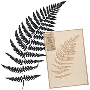 NAKLEO Reusable Plastic Wall Stencil – 43x64cm / 17″ x 25″ – Fern Leaf Frond Branch – Large Wallpaper Pattern Painting DIY Art Craft Template – Fabric Furniture Wood Canvas