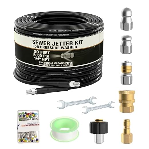 Hydro Jet Sewer Jetter Kit for Pressure Washers