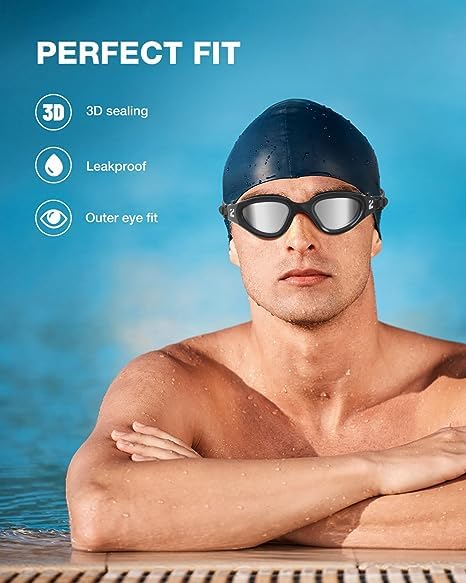ZIONOR Occhiali da nuoto G1SE occhialini da nuoto per uomo e donna con protezione UV anti appannamento comfort professionale