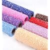 19.7inch x 4Yard Flowers Gift Wrapping Paper, Net Yarn Snow Dot Yarn Mesh Florist Bouquet Packaging for DIY Party Wedding Festival, 1Roll (Beige)