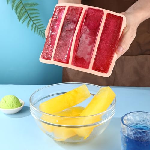Molde para hielos largo de silicón con tapa miniatura 4