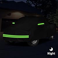 Vista 5 de Funda impermeable de repuesto para camioneta Nissan Frontier Crew Cab cama de 5 pies, 6 capas para todo tipo de clima, cubierta de camión con puerta