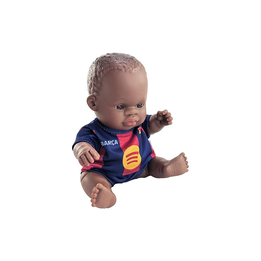 Miniland FC Barcelona Doll 21 cm with Official Blaugrana Kit, Articulated and Collectible Barça Football Doll