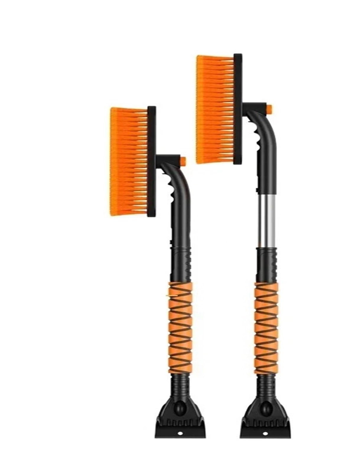 Car Snow Shovel Extendable Ice Scraper Brush Detachable Windshield Remove Broom Winter(Blue)