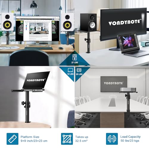Vondynote BASIC STANDS Set Of 2 Desktop Clamp Speaker Stands Short Studio Monitor Stands Height Adjustable thumb #6