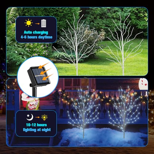 Behiller BHBHSCW01 Birch Tree For Christmas Decorations Outdoor,3Ft 140Led Birch Tree thumb #5