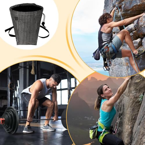 Bolsa de tiza con cierre de cordón seguro para gimnasia y fitness de 16x13x6 cm 5