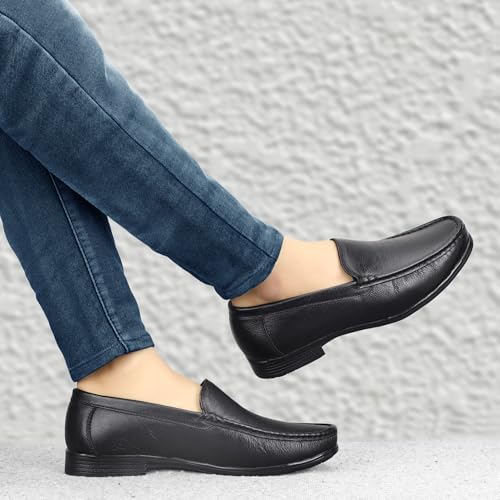 Image of Leatherful Real Leather Loafer Shoes BRLF010| Full Grain Leather | Office | Party | Smart Casual Loafer
