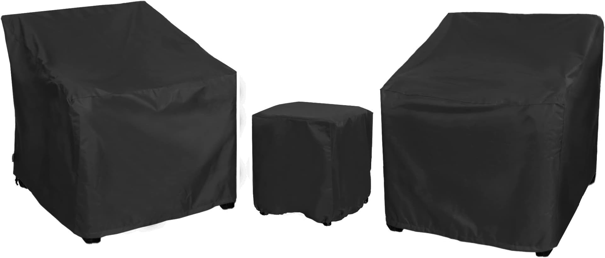 Patio Furniture Covers,Outdoor Furniture Cover Waterproof,Patio Furniture Set Covers for 3 Piece Outdoor Bistro,Patio Sofa Covers Set for 2 Chairs and Coffee Table,Black