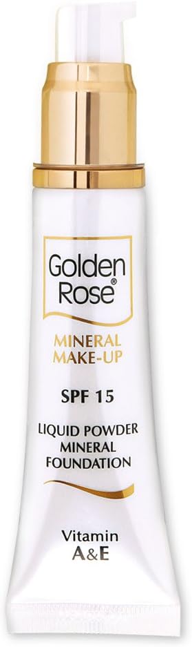 Golden Rose 0035 Mineral Make-Up Liquid Powder Mineral Foundation, 1 x 35 ml