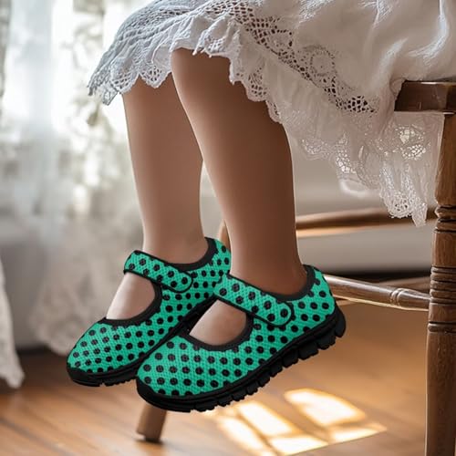PinUp Angel Cute Polka Dots Mary Jane Flats Comfortable Shoes for Girls Dressy Party with Adjustable Strap2