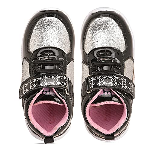 Image of Toothless Kids Girls Black Sports Shoes - 12 UK (TLPGSP2991)
