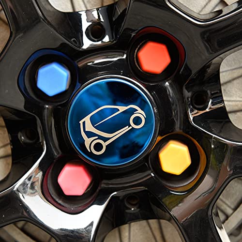 Couverture roue Smart 453 Forfour : un décor de roue 3D bleu au design premium - 3