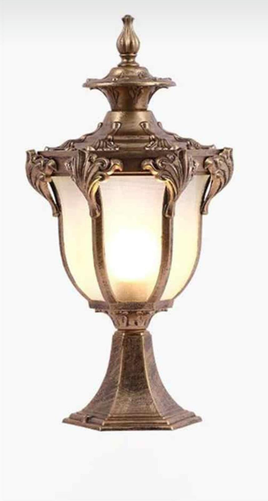 Weldecor Outdoor Main gate Light for Home, Antique Water Proof Rust Proof Casted Colour Brass Antique gatelamp 1 pc-image-41