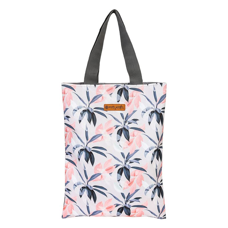 PrettyKrafts Tote Bags Cotton Shopping Bags with Shoulder Length Handles, Grocery Shopping Cloth Bags, Reusable, Washable Tote Bag for Women, Teacher, Mother as Gifts