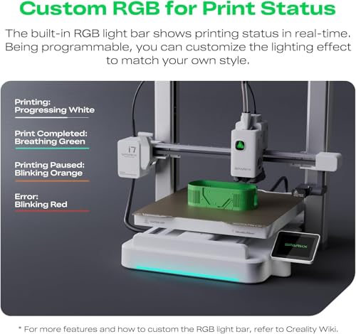 Image of 3IDEA Creality SPARKX I7 Combo 3D Printer, Multi Color with CFS Lite AI Photo to 3D Printing 500mm /s High Speed Auto-Leveling RGB Light 95% Pre-Assemble Essential Parts Low Noise 10.24x10.24x10 inch