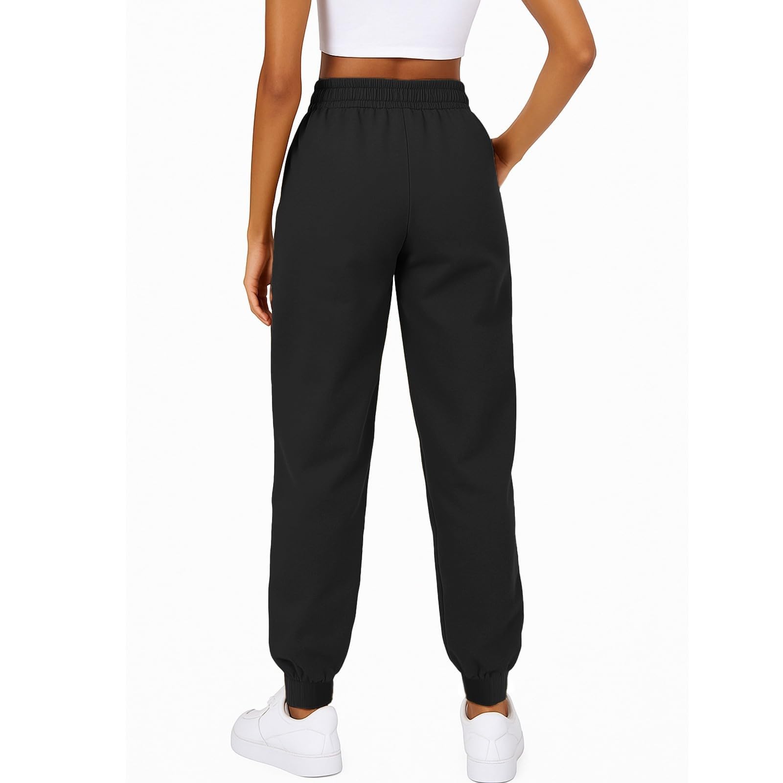 Pantalon Large Femme Cordon Taille Élastique Poch Cargo Chevilles Resserrée