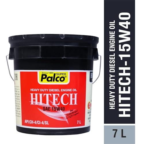 Image of PALCO HITECH 15W40 API: CI4 / SL Heavy Duty Diesel Engine Oil Synthetic Technology | Maximum Power & Superior Protection | For SUVs, MUVs & Crossovers | 7 Litres