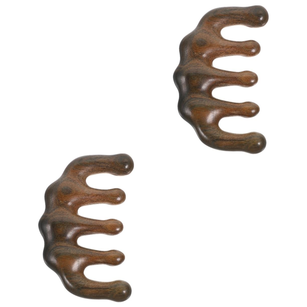 FOMIYES 2pcs Sandalwood Comb Scalp Massager Massage Tools Handheld Massage Comb Simple Massage Comb Wooden Massage Comb Wooden Massager Body Acupoint Massager Body Massager
