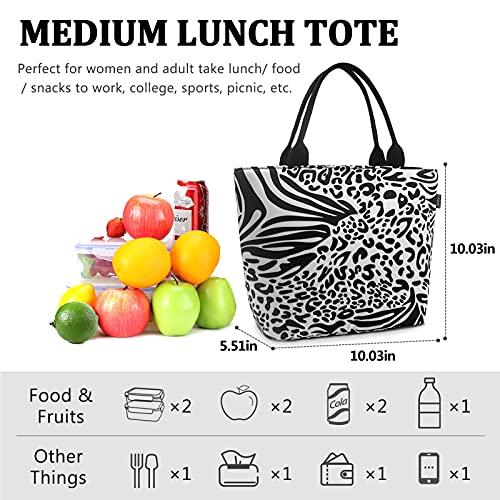 Image of Gloppie Lunch Bag for Women 9L Insulated Lunch Tote Leakproof Cooler Bag | Easy to Wipe Clean, Thermal Bags for Work, Office, Picnic, Keeps Meals Cool Fresh In Summer,Fits 10 Cans, Leopard Print