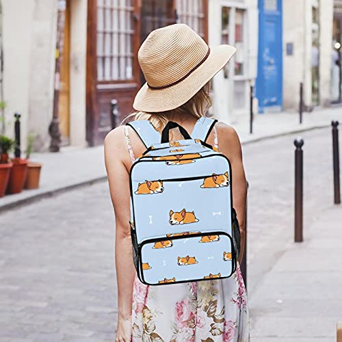 Sac à dos ordinateur portable Corgis tendance pour travail et cours - 7