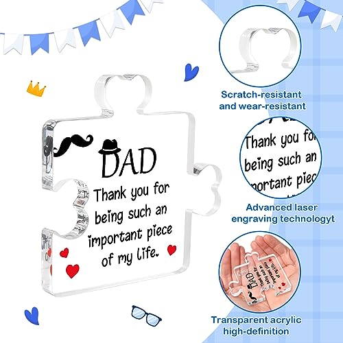 Placa acrílica para papá con diseño minimalista de puzzle 7