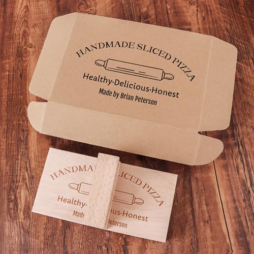 Sello de goma con logotipo personalizado, sello de madera grande, sellos personalizados para logotipo de negocios, varios tamaños para marca, manualidades y manualidades