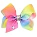 Patiky Baby Girls Clips Rainbow Ribbon Hair Bows Non Slip Alligator Clips 4 Inch TS01 (Pink)