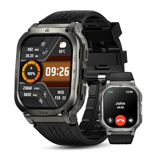 KOSPET Reloj Inteligente Hombre, 60 Días en Espera, 5ATM Impermeable, Resistente Cuerpo Todo Metal smartwatch Hombre, Contestar/Llamar, 1.96" AMOLED HD Display para Android& iOS