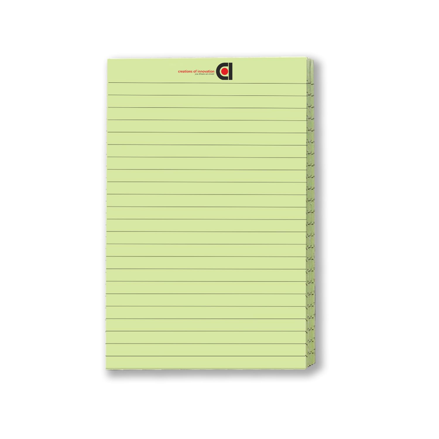 COI Blocco note a righe larghe 12 x 20 cm, 50 fogli a righe, bianco, giallo, verde, blu, rosa, confezione da 12