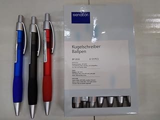 قلم جاف تكايه ازرق واسود واحمر عبوه 8 قطع من سيناتور