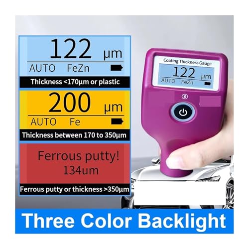 Medidor de espesor de pintura, calibrador digital profesional para automóviles, dispositivo de inspección para recubrimientos miniatura 2