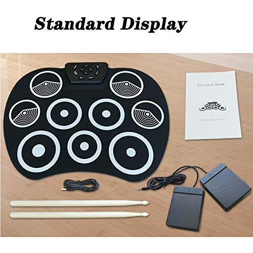 Elektronisch Drumstel Draagbare elektronische kantoor Draagbare Elektronische Drum Set met Beginner Kinderen Pedaal… - Image 4