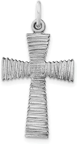 925 Sterling Silver Cross Religious Pendant Charm Necklace Latin Fine Jewelry