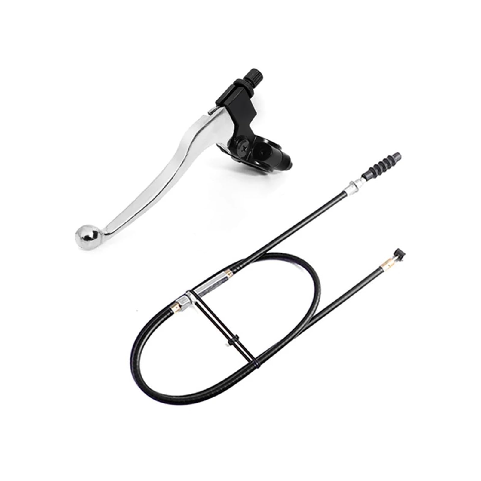 Maneta de embrague izquierda para moto de 22mm con cable de 39 pulgadas color plata