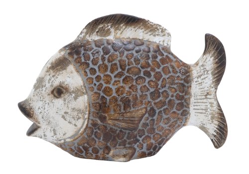 Deco 79 Ceramic Fish Sculpture, 14-Inch by 11-Inch