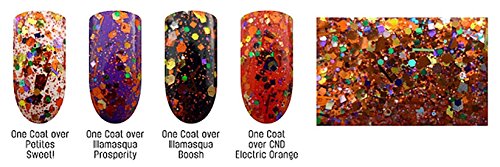 Lynnderella Multi Glitter Multi Color Orange Halloween Nail Polish—Witch Cauldron Was It?