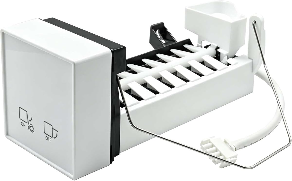 241798233 Refrigerator Ice Maker Replacement Fits for Frigidaire Freezer | Fits for Electrolux Kenmore Crosley Refrigerator, Replaces 241798226 5304480273 5304504052, White