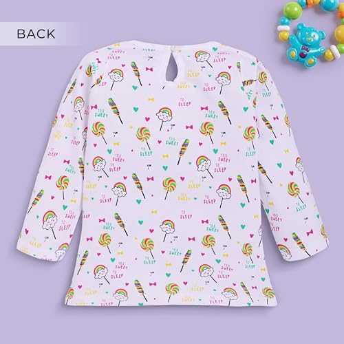 Image of LuvLap Baby Girls 100% Cotton Full Sleeve Girls Top, Pack of 02