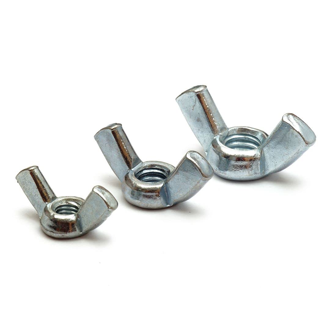 MonsterBolts - #10-32 Wing Nuts, Zinc CR+3, 100 Pack