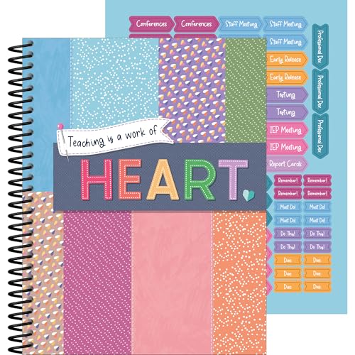 Carson Dellosa Education Crafty & Cool Teacher Planner 2026-2027, Undated 8"x11" Lesson Plan Book With Stickers, Class Schedule,Weekly Calendar, ... Haves, Homeschool Essentials, School Supplies by Carson Dellosa Education - Used condition - US$10.13