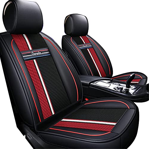 Housses de siège pour Toyota Hilux en cuir PU premium noir et rouge