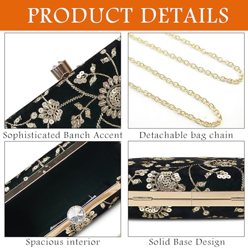 Image of LONGING TO BUY Hand Crafted Designer Box Clutch - Zari Embroidery For Women