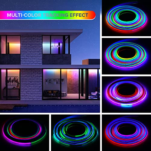 Image of SEZO RGB Smart IC COB LED Strip Lights Addressable WS2811 IC 24V 16.4ft /5m 576LEDs /m IP30 Color Chasing Flexible FCOB RGB Tape Light for TV Home Decor DIY(No Adapter & Controller)
