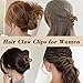 4 pack Multi-Styles hair clips for both thin and thick hair,Neutral Colors Matte Claw Clips,Strong Hold and non-slip claw clips for women